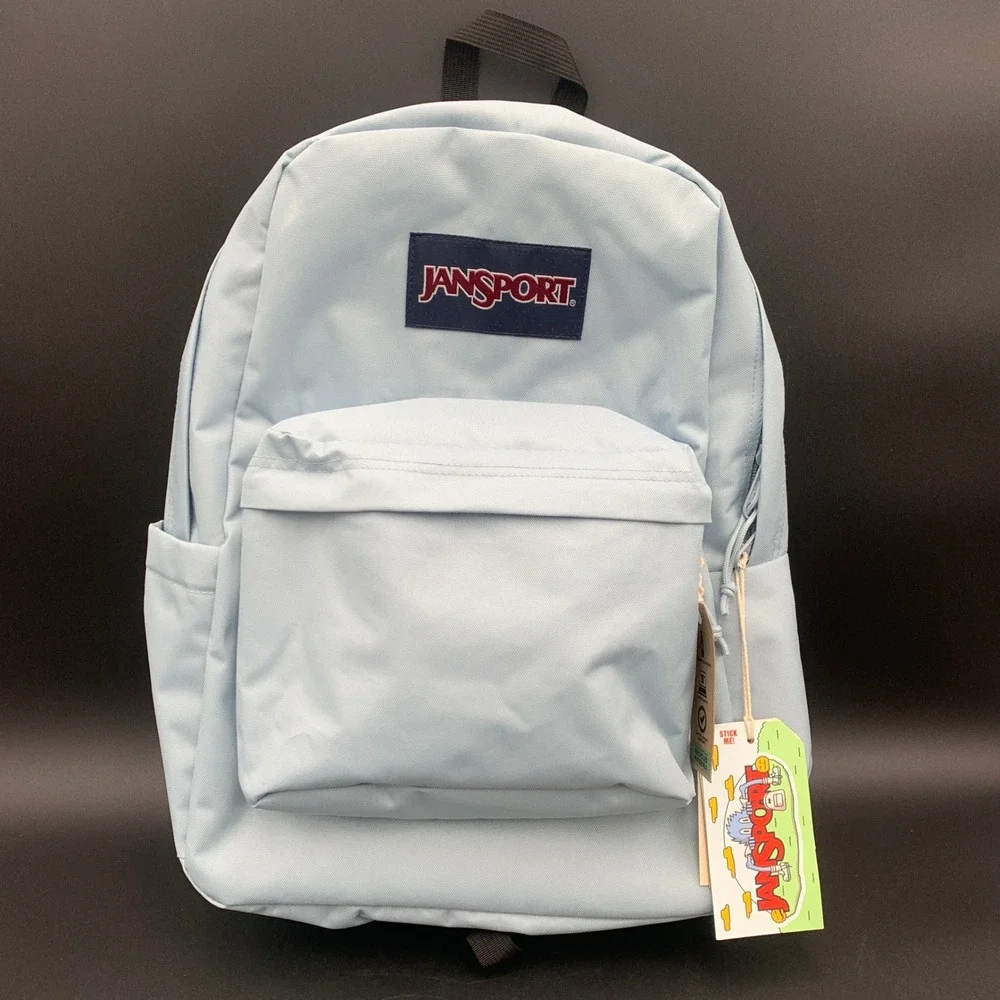 JanSport SuperBreak Plus Backpack Blue Dusk JS0A4QUE7G5 Laptop Sleeve NWT